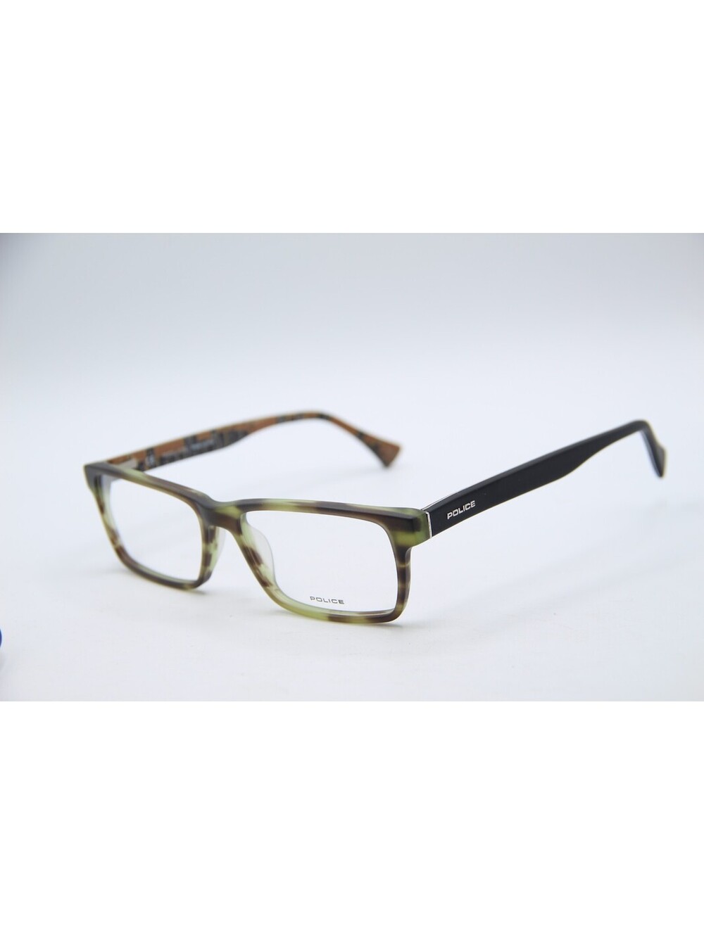 Police Vpl 437K Col.92M Havana Green Black Authentic Eyeglasses 53-18-140